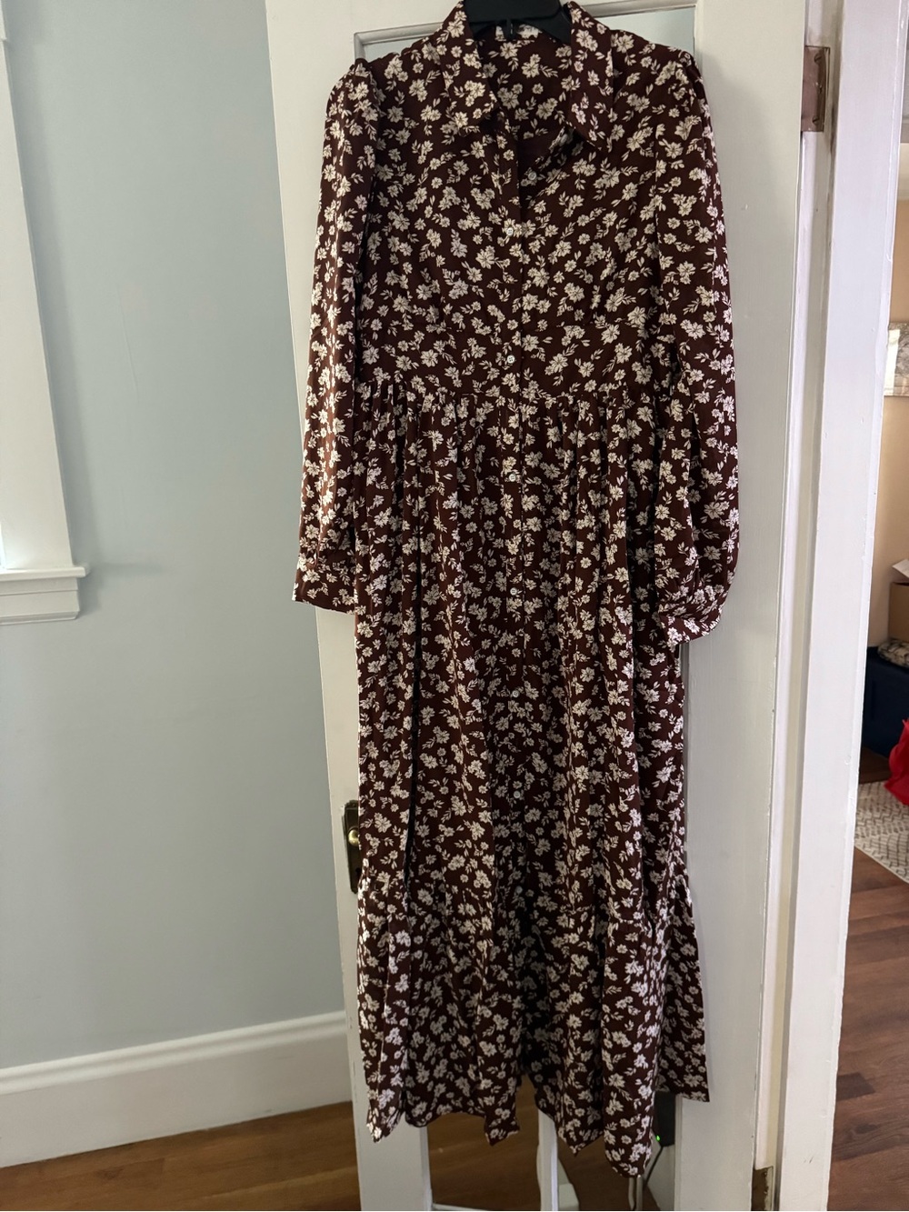 NWT! In Bloom Lined Floral Long-Sleeve Dress